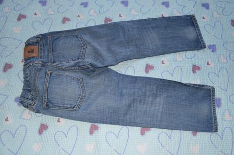 110 116 bavněné džíny, regulace v pase, h&m,110
