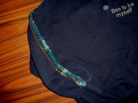 Luxusní tmavě modrá mikina s flitry, zara,140