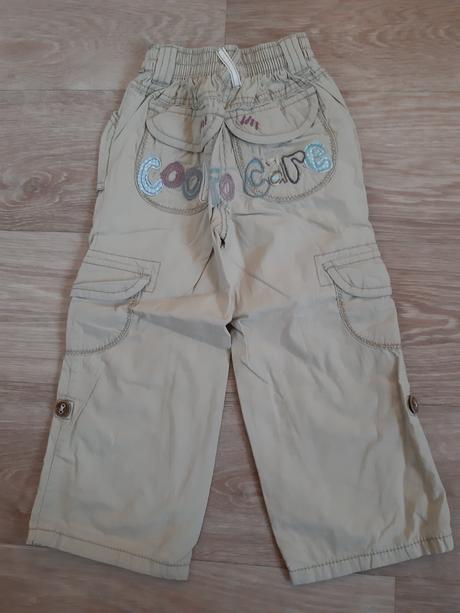 Plátěné kalhoty podšité bavlnou-prodej i zvlášť, next,98