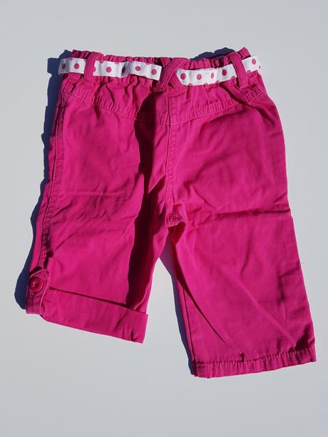 C162 dívčí plátené roll-up kalhoty vel. 80, st. bernard,80