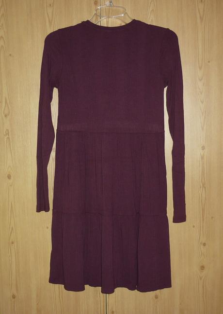 Vínové dámské žebrované šaty takko fashion, takko,xs
