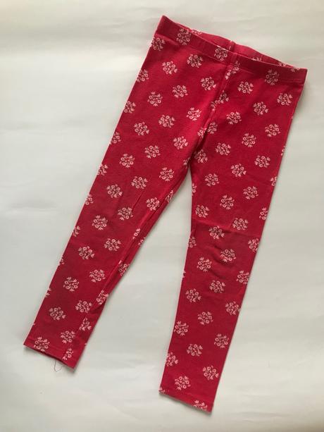 Leginy červené s kytičkami, miniclub,110