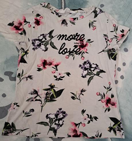 Tričko květiny, h&m,146