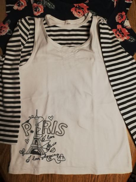 Sada dívčích triček vel 128., h&m,128