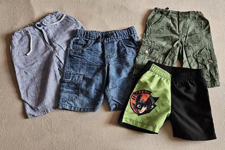 4x chlapecké kraťasy (jedny plavkové), vel.110-116, 110