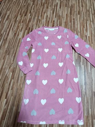 Flaušové pyžamo noční košile, s