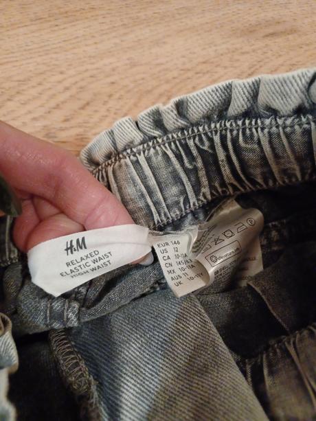 Džíny h&m do gumy mom jeans, h&m,146