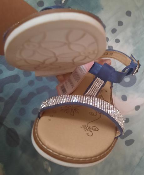 Sandále s kamínky, nelli blu,36