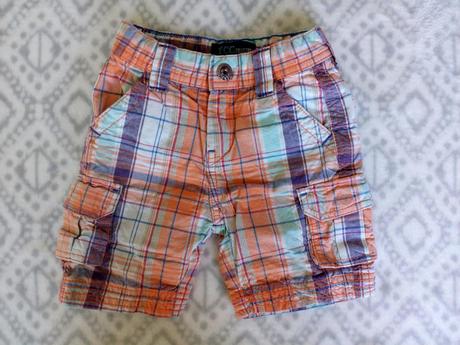 Bavlněné kostkované bermudy pro kluky, 98