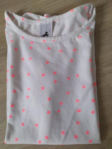 Bílé tričko s puntíky, palomino,134