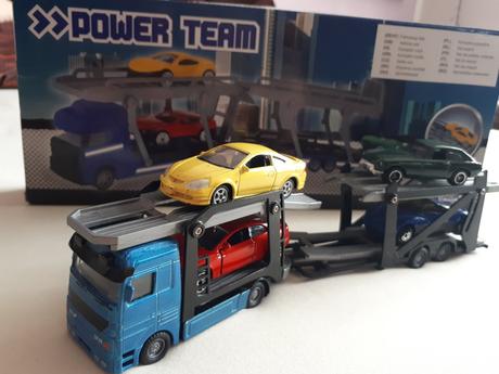 Twm 5dílný autopřepravník power team 35 cm modrý,