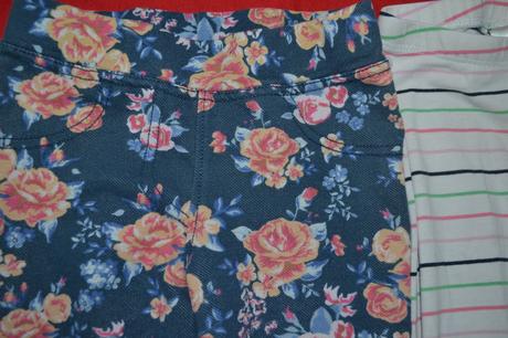 2x dívčí bavlněné legíny na 2-3r., h&m,92