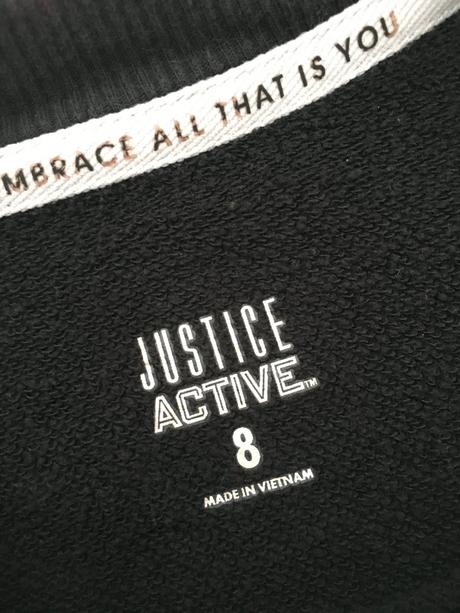 Dívčí crop mikina justice oversize (8 - 12 let),