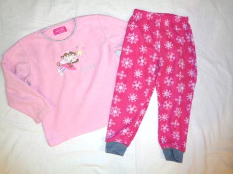 Flízový komplet - opička a vločky, primark,104