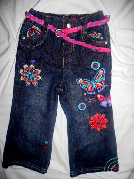 Luxusní vyšívané kalhoty s páskem, 92