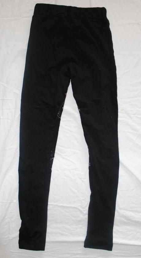 Vb225. černé legíny se všitou krajkou, vel.s, sinsay,s