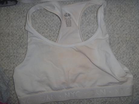 5 ks dívčích sportovních podprsenek vel. 140-152, h&m,146