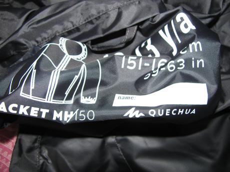 Chlapecká větrovka s kapucí, bunda, quechua,158