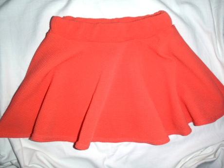 Krásná svítivě oranžová kolová sukně - teplejší, girl2girl,98