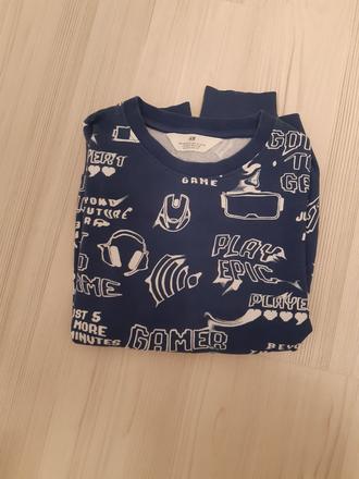 Modrá mikina s potiskem i, h&m,146