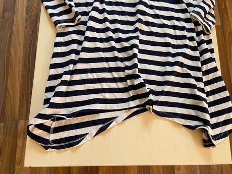 Pruhovaný top/minišaty cípy do stran, vel není cca, m