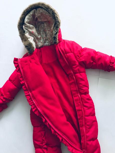 Kombinéza zimní malinově červená  - v. 6/9 mě, miniclub,74