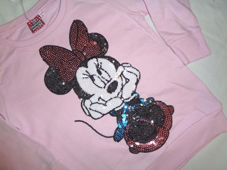 Luxusní mikina s flitrovou minnie, disney,98