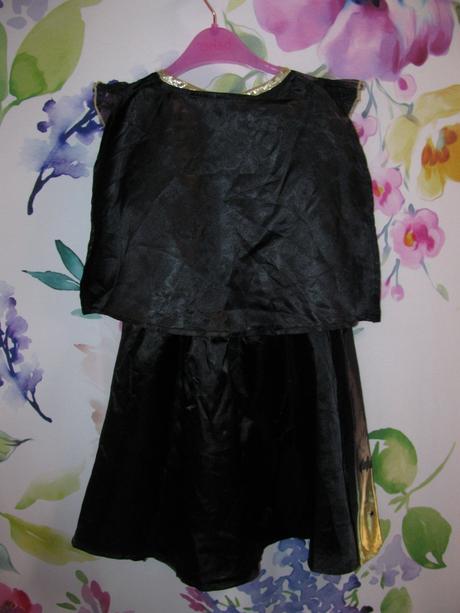 Dívčí kostým-šaty s pláštěm batgirl/batmanka, 