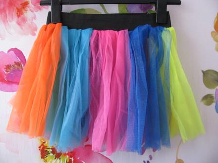 Dívčí taneční tylová barevná sukně, redstar,146