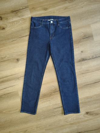 Dětské strečové rifle/kalhoty h&m 164 tmavě modré, h&m,164