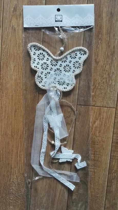 Závěsná dekorace girlanda motýl - plechový,