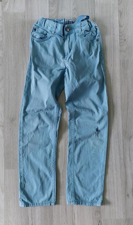 Modré kalhoty vel. 134, h&m,134