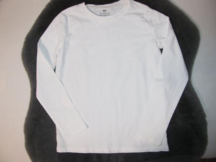 Bílé bavlněné tričko h&m, h&m,140
