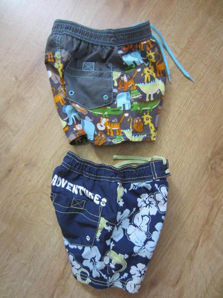 Modré kraťásky, šortky, plavky, h&m,74