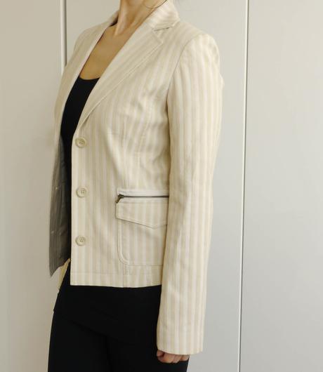 Kremove sacko s prouzkem vel. 34/xs tally weijl, tally weijl,xs