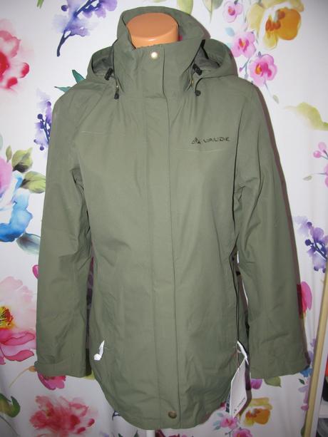 Zimní khaki bunda s kapucí 3 v jednom vaude v.38/s, s