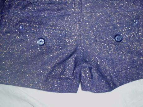 Luxusní teplé fialovozlaté kraťasy, next,128