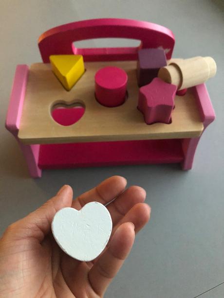 Dřevo růžová zatloukačka s myškou zn.woody, 