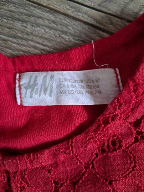 Krajkové šaty, h&m,122
