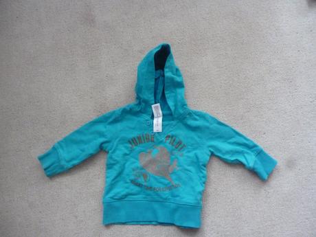 Bavlněná mikina s kapucí s letadélkem, vel. 68, baby club,68
