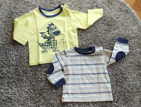 2x tričko / triko dlouhý rukáv, matalan,80