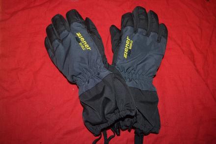 Lyžařské rukavice prstové,v.116, zipy,prodloužené, 110 / 116