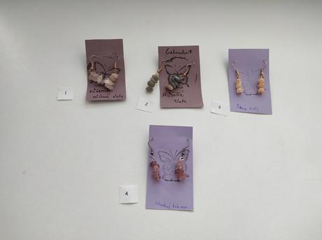 Náušnice s minerály, 