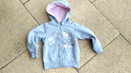 Šedá mikina / mikinka / na zip s aplikacemi, early days,86