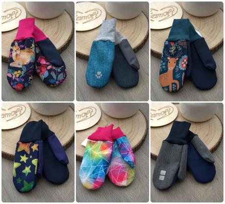 Softshellové rukavice s fleesem, vel. 1- 8 let, 74 - 128