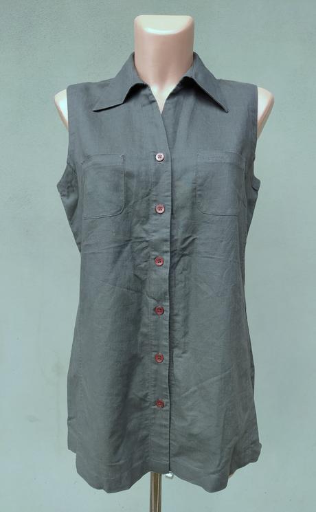 Lněný košilový top esprit - vel.36, esprit,36