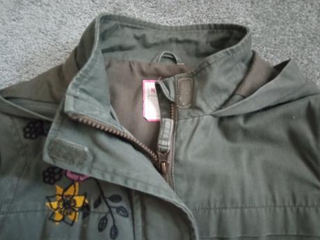 Plátěná delší bunda, kabát, nutmeg,146