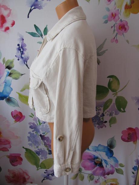 Krémová krátká dívčí bunda stradivarius, stradivarius,xs