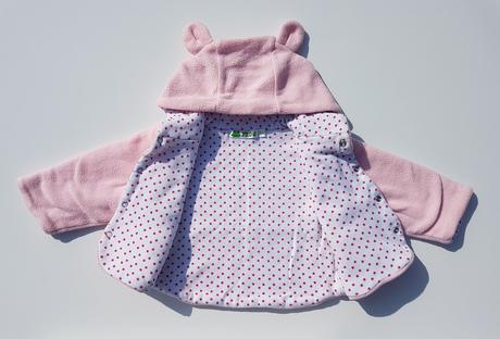 C257 dívčí fleesový kabátek s kapucí vel. 74, frog,74