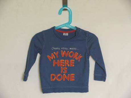 Modrá mikinka a nápisem, f&f,80